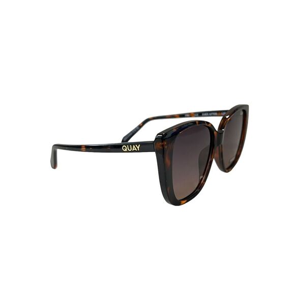 Quay Australia Ever After Medium Sunglasses Tortoise Smoke Taupe Polarized